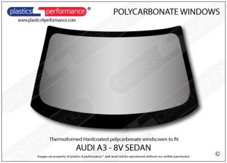 AUDI - A3 (8V) Sedan - Hardcoated Polycarbonate Front windscreen