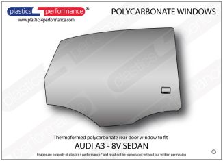 AUDI - A3 (8V) Sedan - Lexan Polycarbonate right rear door window