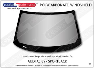 AUDI A3 / S3 / RS3 8Y Sportback - Hardcoated Lexan Polycarbonate front windscreen