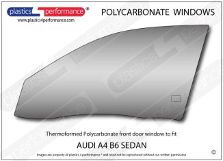 AUDI - A4 B6 Sedan - Lexan Polycarbonate left front door window