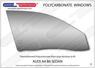 AUDI - A4 B6 Sedan - Lexan Polycarbonate right front door window