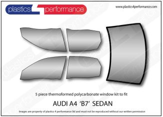 AUDI - A4 B7 Sedan - Lexan Polycarbonate window kit