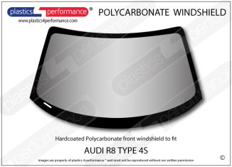 AUDI R8 Type 4s - Hardcoated Lexan Polycarbonate front windshield