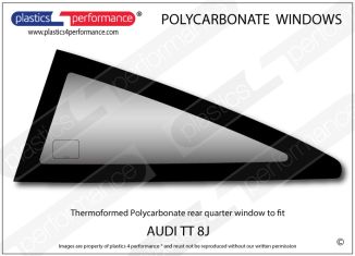 AUDI - TT 8J - Lexan Polycarbonate left rear quarter window