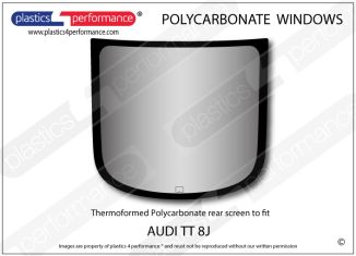 AUDI - TT (8J) - Lexan Polycarbonate rear screen