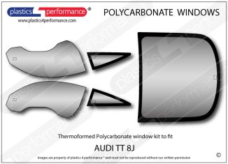 AUDI - TT 8J - Lexan Polycarbonate window kit