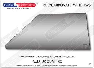 AUDI - UR Quattro - Lexan Polycarbonate right rear quarter window
