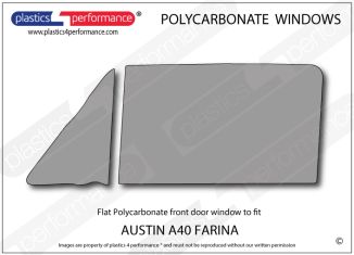 AUSTIN - A40 FARINA - Lexan Polycarbonate standard two piece left front door window