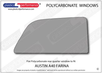 AUSTIN - A40 FARINA - Lexan Polycarbonate right rear quarter window