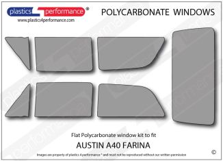 AUSTIN - A40 FARINA - Lexan Polycarbonate window kit