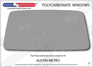 AUSTIN - Metro - Lexan Polycarbonate rear screen