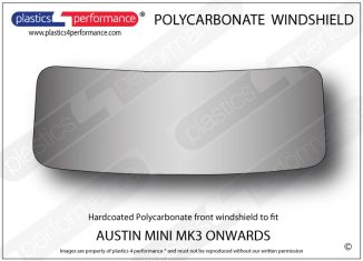 Mini MK3 onwards - Hardcoated Lexan Polycarbonate windscreen