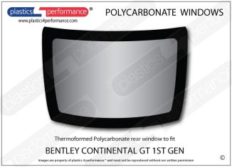 BENTLEY Continental GT - Lexan Polycarbonate rear window