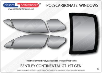 BENTLEY Continental GT 1st Generation - Lexan Polycarbonate window kit