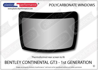BENTLEY - Continental GT3 - Lexan Polycarbonate rear window