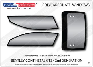 BENTLEY Continental GT3 2nd Generation - Lexan Polycarbonate window kit