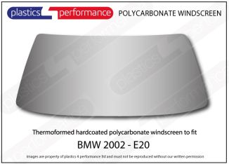 BMW 2002 E20 - Fully moulded & Hardcoated lightweight Lexan - Makrolon Polycarbonate Front WIndshield