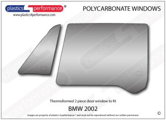 BMW - E20 2002 - Lexan Polycarbonate left front door window