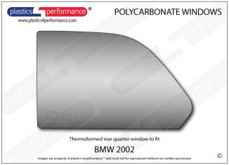 BMW - E20 2002 - Lexan Polycarbonate left rear quarter window