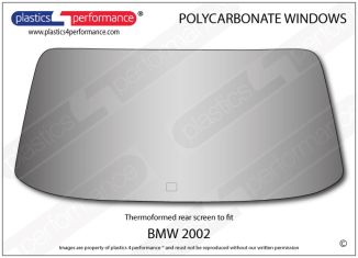 BMW - E20 2002 -  Lexan Polycarbonate rear screen