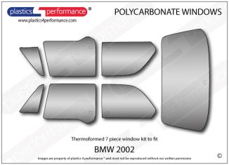 BMW - E20 2002 - Lexan - Makrolon Polycarbonate window kit