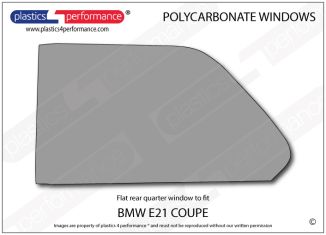 BMW - E21 Coupe - Lexan Polycarbonate left rear quarter window