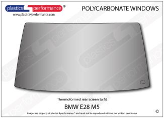 BMW - E28 Sedan - Lexan Polycarbonate rear screen