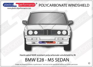 BMW E28 - M5 Sedan Hardcoated Lexan polycarbonate windshield