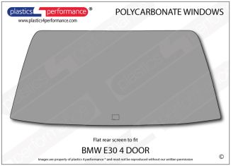 BMW - E30 Sedan- Lexan Polycarbonate rear screen