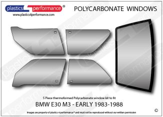 BMW - E30 M3 - Lexan Polycarbonate window kit 