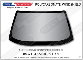 BMW E34 Sedan - Hardcoated Lexan Polycarbonate front windshield