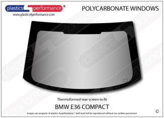 BMW - E36 Compact - Lexan Polycarbonate rear screen