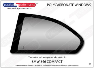 BMW - E46 Compact - Lexan Polycarbonate left rear quarter window