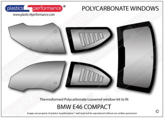 BMW - E46 Compact - Lexan Polycarbonate Louvered window kit