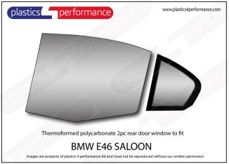 BMW - E46 Sedan - Lexan polycarbonate left rear door window