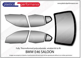 BMW - E46 Sedan - Lexan Polycarbonate window kit