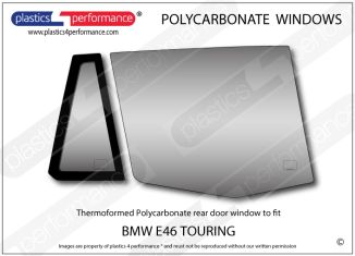 BMW E46 Touring - Lexan Polycarbonate right rear door window