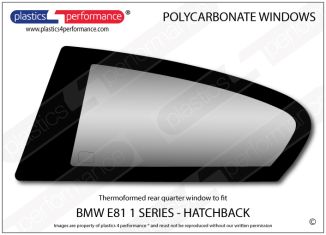 BMW - E81 1 Series - Lexan Polycarbonate left rear quarter window