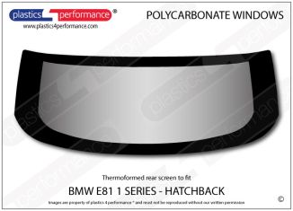 BMW - E81 1 Series - Lexan Polycarbonate rear screen
