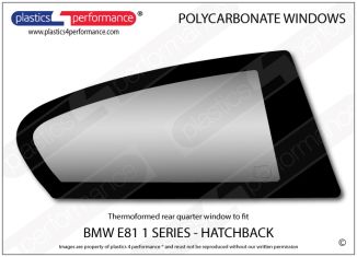 BMW - E81 1 Series - Lexan Polycarbonate right rear quarter window