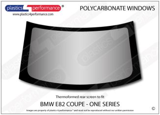 BMW - E82 1 Series coupe - Lexan polycarbonate rear screen