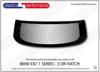BMW - E87 1 Series 5dr - Lexan Polycarbonate rear screen