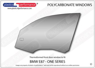 BMW - E87 1 Series 5 dr hatch - Lexan left hand front door window