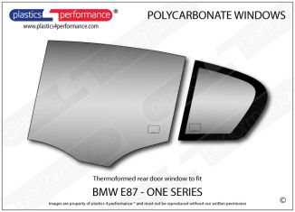 BMW - E87 1 Series 5dr - Lexan Polycarbonate left rear door window