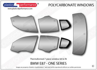BMW - E87 1 Series 5 dr hatch - Lexan Polycarbonate window kit