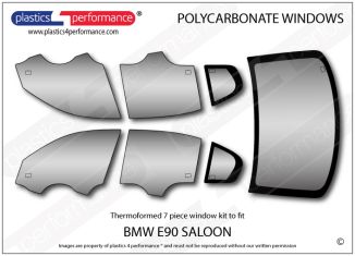 BMW - E90 Sedan - Lexan Polycarbonate window kit
