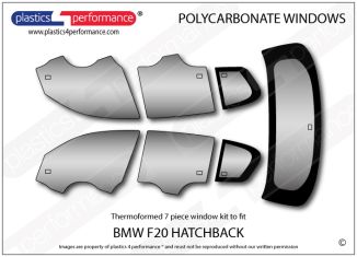 BMW - F20 1 Series 5dr - Lexan Polycarbonate window kit