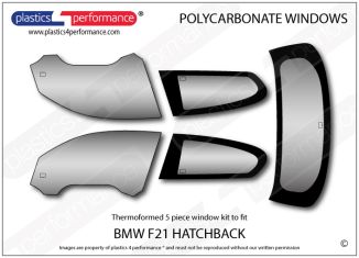 BMW - F21 1 Series 3dr - Lexan Polycarbonate window kit