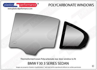 BMW F30 3 Series Sedan - Lexan Polycarbonate left rear door window