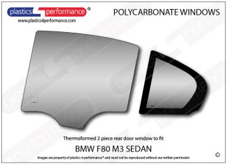 BMW - F80 M3 Sedan - Lexan Polycarbonate left rear door window